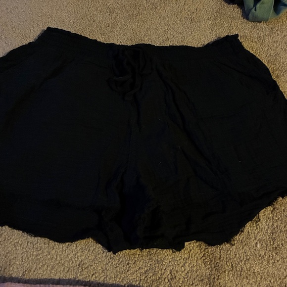 Rewash High Waist Shorts in Black and Pink - Picture 3 of 5